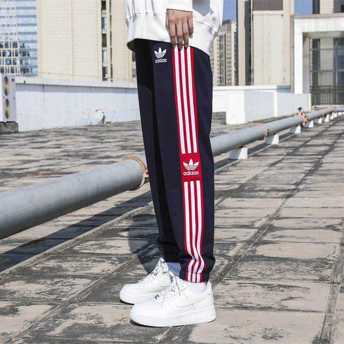 Fashion Casual Long Pants-Black/Red-1160494