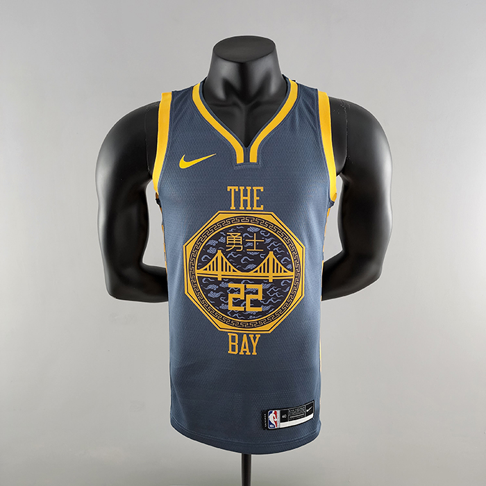 2018 WIGGINS #22 Golden State Warriors Grey NBA Jersey-8457114