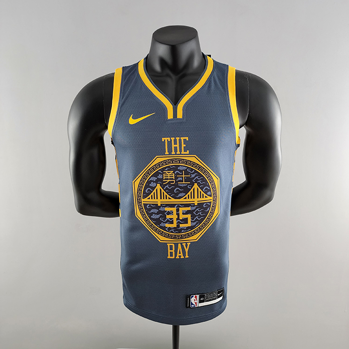 2018 DURANT #35 Golden State Warriors Grey NBA Jersey-1204978