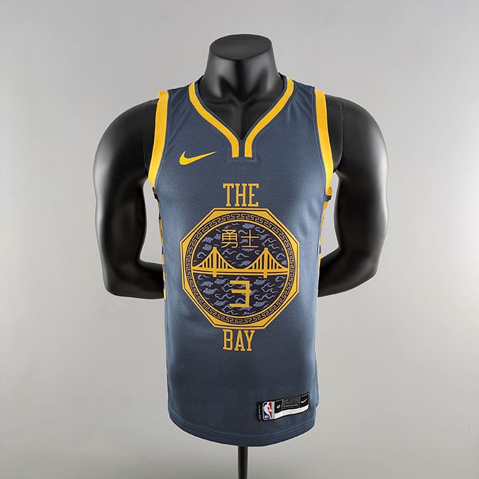 2018 POOLE#3 Golden State Warriors Grey NBA Jersey-1433584