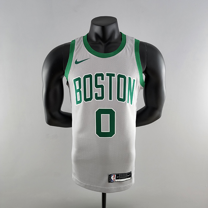Tatum#0 Boston Celtics Grey NBA Jersey-6307037