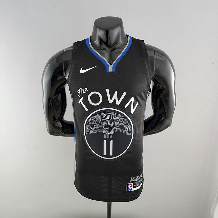 2020 THOMPSON #11 Warriors City Edition Black Grey NBA Jersey-115108