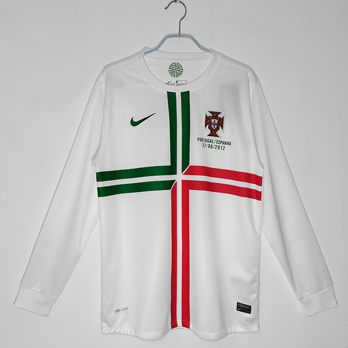 2012/13 Retro Portugal Away White Jersey version Long sleeve-3119774