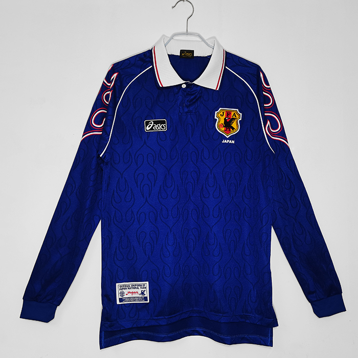 1998 Retro Japan Home Blue Jersey version Long sleeve-9854575