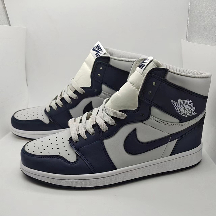 Air Jordan 1 Low AJ1 High Running Shoes-Nvay Blue/White-5232980