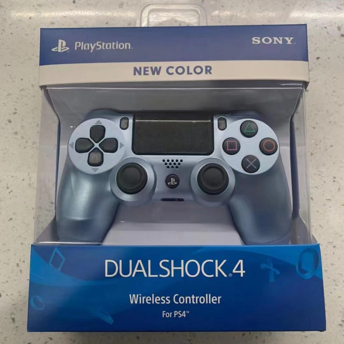 New PS4 PRO Gamepad PC PC version IOS mobile wireless Bluetooth steam controller-Light Blue-6164116