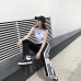 Fashion Casual Long Pants-Black/White-290922