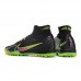 Air Zoom Mercurial Vapor XV Elite TF High Soccer Shoes-Black/Green-7944414