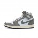 Air Jordan Retro 1 HIGH OG Washed Black Running Shoes-White/Gray-8394203