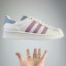 Superstar Running Shoes-White/Pink-6407254