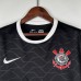 Retro 2008 Corinthians Away Black Jersey Kit short sleeve-517536