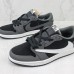 Travis Scott x Air Jordan 1 AJ1 Low Running Shoes-Black/Gray-6577447