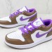 Air Jordan 1 Low Women Running Shoes-Brown/White-9837124
