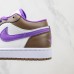 Air Jordan 1 Low Women Running Shoes-Brown/White-9837124