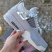 Air Jordan 4 AJ4 High Running Shoes-Gray/Silver-9198718