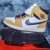 Air​ Jordan 1 ​High AJ1 Running Shoes-White/Yellow-5125554