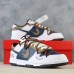 SB Dunk Low Running Shoes-White/Navy Blue-5093746