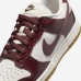 SB Dunk Low“Team Red Croc”Running Shoes-White/Wine Red-6275279