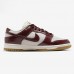 SB Dunk Low“Team Red Croc”Running Shoes-White/Wine Red-6275279