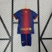 Retro 12/13 Kids Barcelona Home Navy Blue Red Kids Jersey Kit short Sleeve (Shirt + Short)-3277047