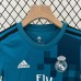 Retro 17/18 Kids Real Madrid Third Away Blue Kids Jersey Kit short Sleeve (Shirt + Short)-4245411