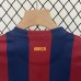 Retro 14/15 Kids Barcelona Home Navy Blue Red Kids Jersey Kit short Sleeve (Shirt + Short)-7464382