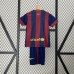 Retro 14/15 Kids Barcelona Home Navy Blue Red Kids Jersey Kit short Sleeve (Shirt + Short)-7464382