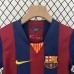 Retro 14/15 Kids Barcelona Home Navy Blue Red Kids Jersey Kit short Sleeve (Shirt + Short)-7464382