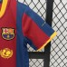 Retro 10/11 Kids Barcelona Home Navy Blue Red Kids Jersey Kit short Sleeve (Shirt + Short)-3413382