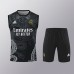 24/25 Real Madrid Training Black White Jersey Kit Sleeveless (Vest + Short)-6322837