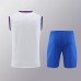 24/25 Barcelona Training White Blue Jersey Kit Sleeveless (Vest + Short)-8349445