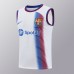 24/25 Barcelona Training White Blue Jersey Kit Sleeveless (Vest + Short)-8349445
