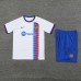 24/25 Barcelona Training White Blue Jersey Kit short Sleeve (Shirt + Short)-9706464