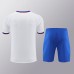 24/25 Barcelona Training White Blue Jersey Kit short Sleeve (Shirt + Short)-9706464
