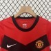 Retro kids 09/10 Manchester United M-U Home Red Black Kids Jersey Kit short Sleeve (Shirt + Short)-5610260
