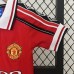 Retro kids 98/99 Manchester United M-U Home Red White Kids Jersey Kit short Sleeve (Shirt + Short)-7534339