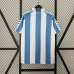 Retro Malaga 120th Anniversary White Blue Jersey Kit short sleeve-8778575