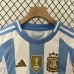 2024 Kids Argentina Home Kids White Blue Jersey Kit short sleeve (Shirt + Short + Socks)-874038