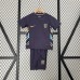 2024 Kids England Away Kids Purple Jersey Kit short sleeve (Shirt + Short + Socks)-6878641