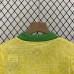 2024 Kids Brazil Home Kids Yellow Jersey Kit short sleeve (Shirt + Short + Socks)-5070469
