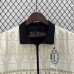 24/25 AC Milan Trench Coat Reversible Khkai Black Windbreaker Long Sleeve-2330446