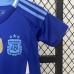 2024 Kids Argentina Away Kids Blue Jersey Kit short sleeve (Shirt + Short)-5013250