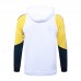 24/25 Real Madrid White Yellow Hooded Edition Classic Jacket Training Suit (Top+Pant)-4995340
