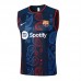 24/25 Barcelona Navy Blue Red Training jersey Kit Sleeveless Vest (Vest + Short)-6940663
