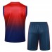24/25 Paris Saint-Germain PSG Navy Blue Red Training jersey Kit Sleeveless Vest (Vest + Short)-8091168