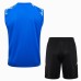 24/25 Real Madrid Blue Training jersey Kit Sleeveless Vest (Vest + Short)-5662015