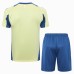 24/25 Ajax Training Yellow Blue Jersey Kit short Sleeve (Shirt + Short)-8783815