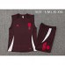 24/25 Bayern Munich Wine Red Training jersey Kit Sleeveless Vest (Vest + Short)-2628523