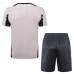24/25 Real Madrid Training Khkai Gray Jersey Kit short Sleeve (Shirt + Short)-4736408