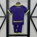 24/25 Kids Málaga Away Purple Green Kids Jersey Kit short sleeve (Shirt + Short)-2381488